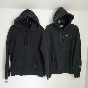 Black Hoodie Sweatshirt 2pc Lot Size M